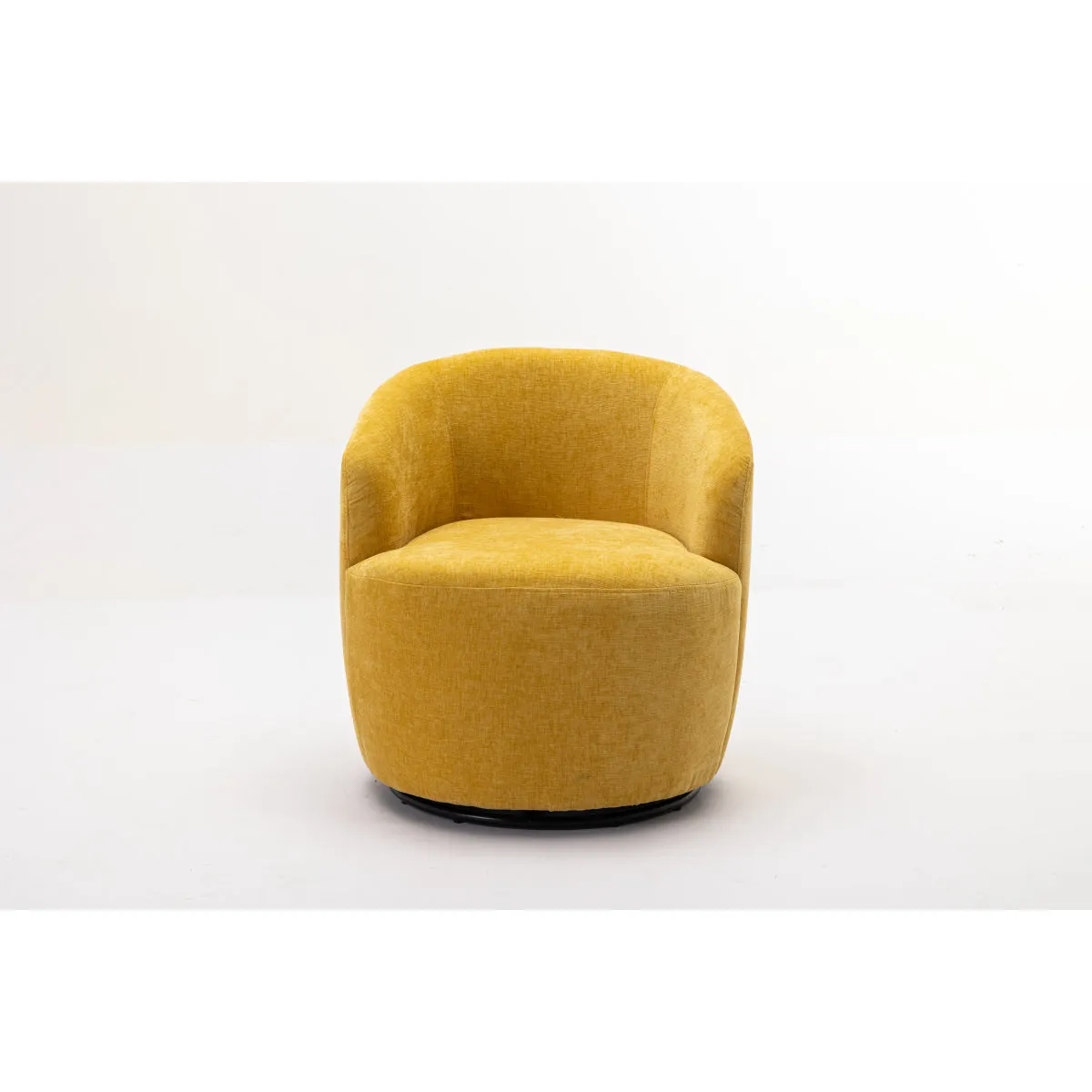 037-Chenille Fabric Swivel Accent Armchair Barrel Chair