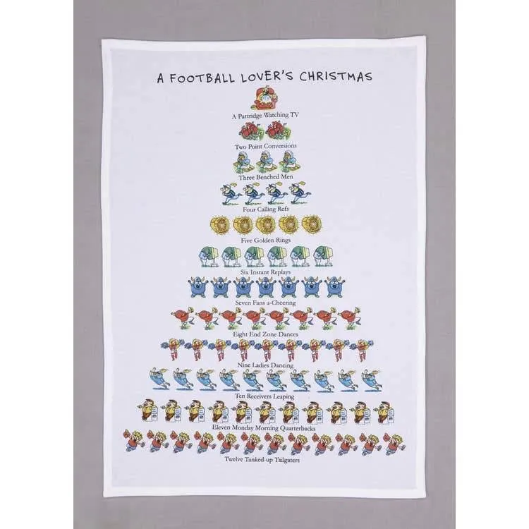 A Football Lover's Christmas Kitchen Tea Towel