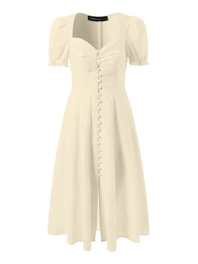 A-Line Button Dress for Women - Perfect for Summer and Beyond!