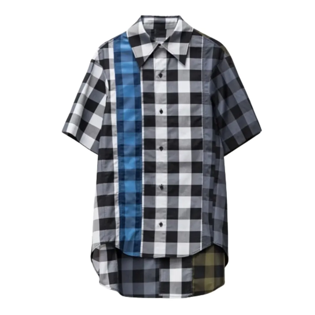 ADERERROR  |Other Plaid Patterns Street Style Cotton Short Sleeves