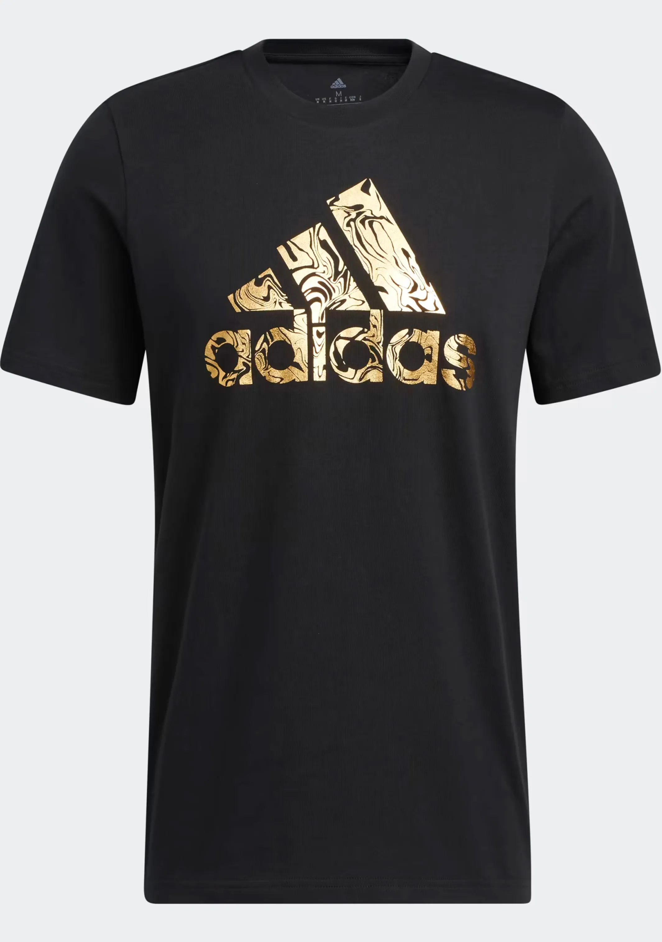 Adidas Mens Liquid Foil Badge of Sport Graphic Tee Black  HK9157