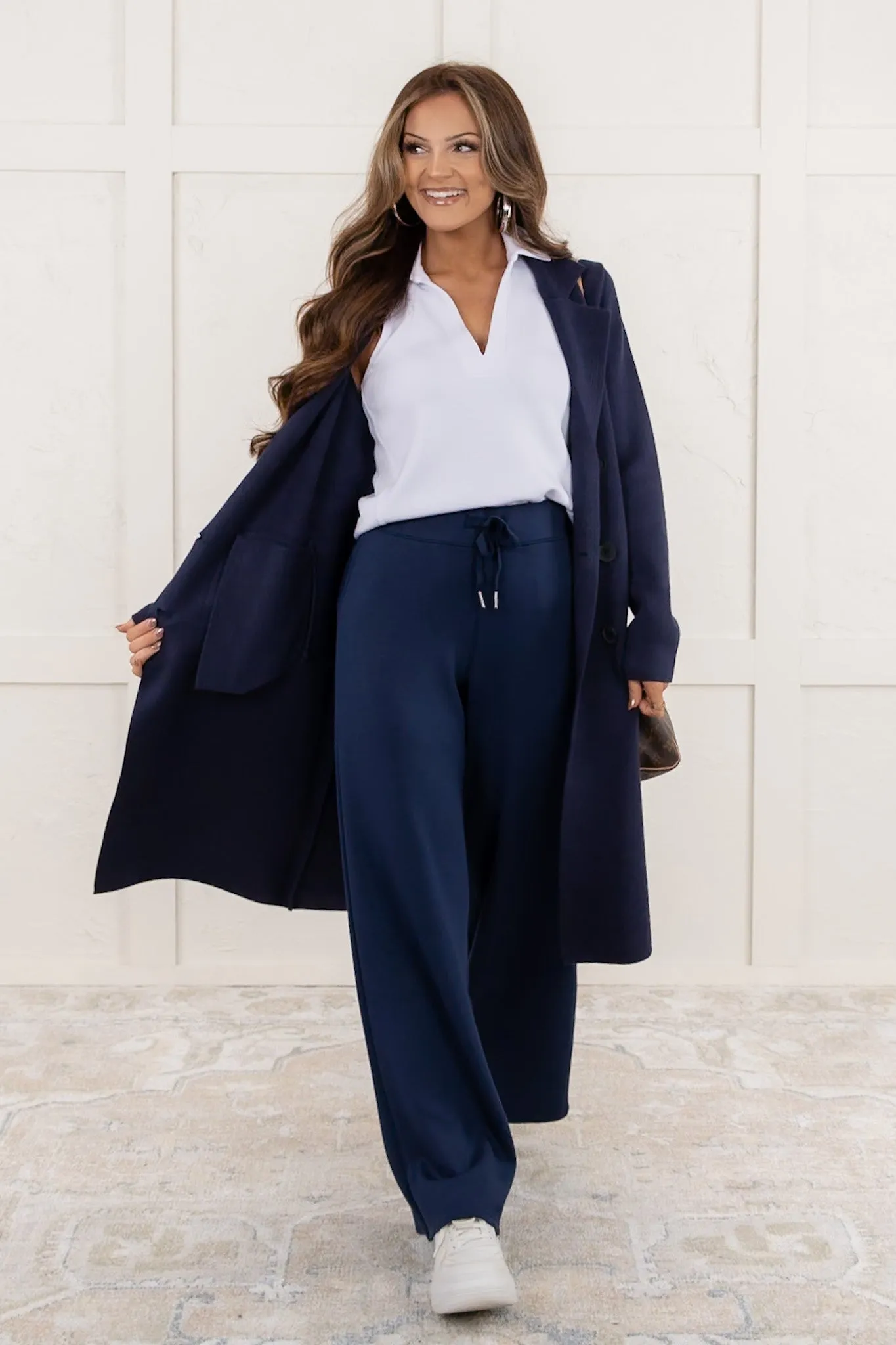 Airessentials Wide Leg Pant - Timeless Navy | SPANX