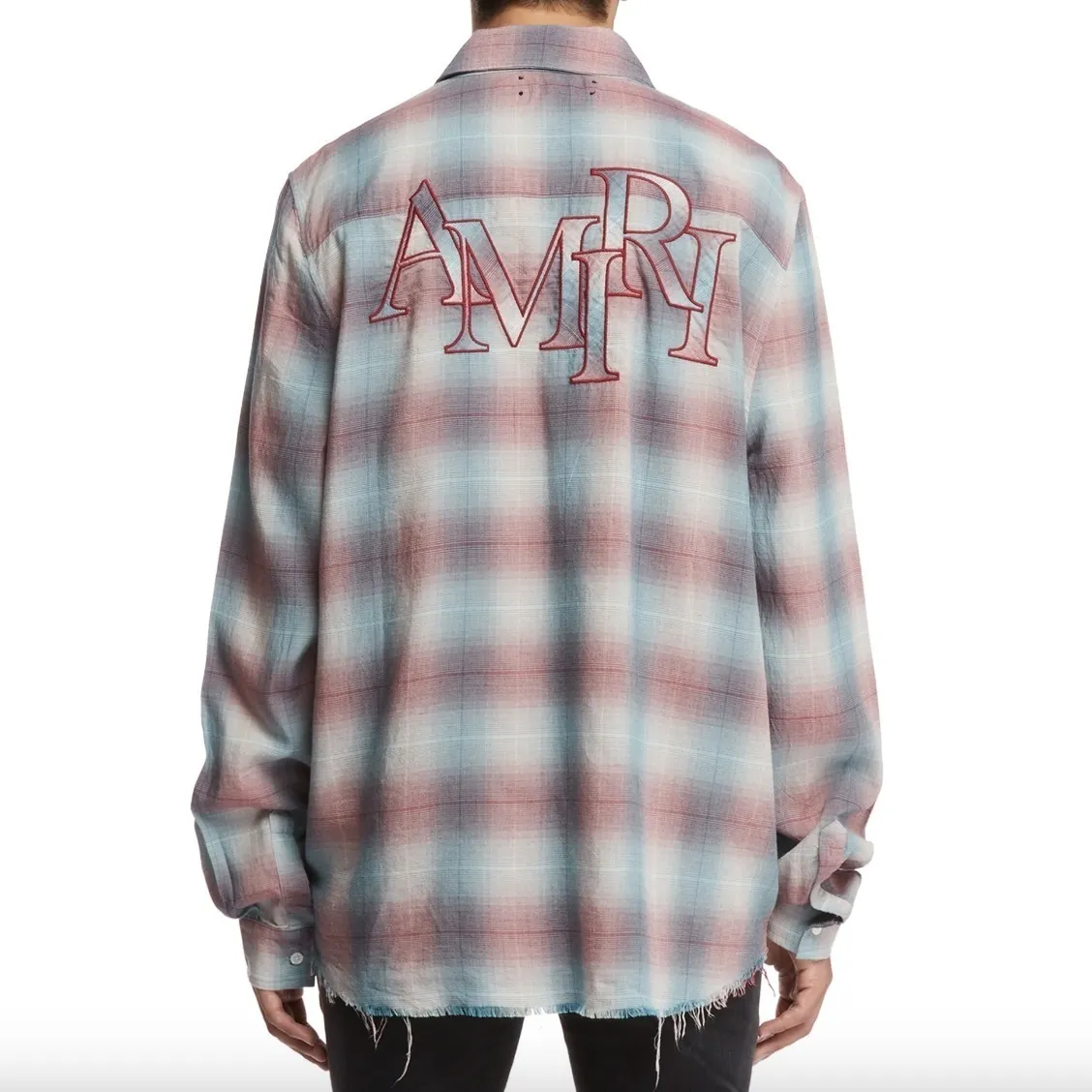 AMIRI  |Other Plaid Patterns Street Style Long Sleeves Logo Shirts