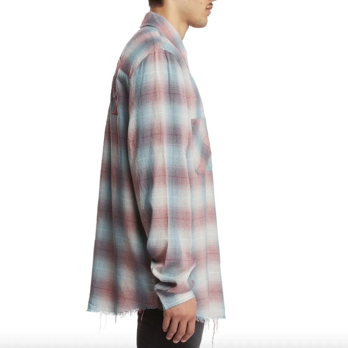 AMIRI  |Other Plaid Patterns Street Style Long Sleeves Logo Shirts