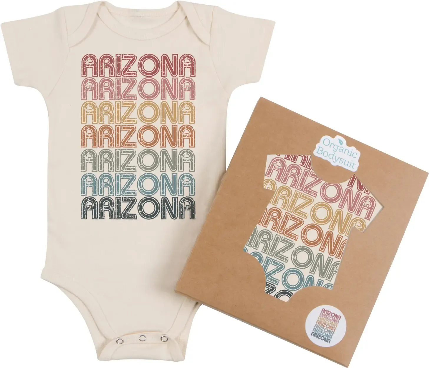 Arizona Retro Repeat Organic Onesie & Tee