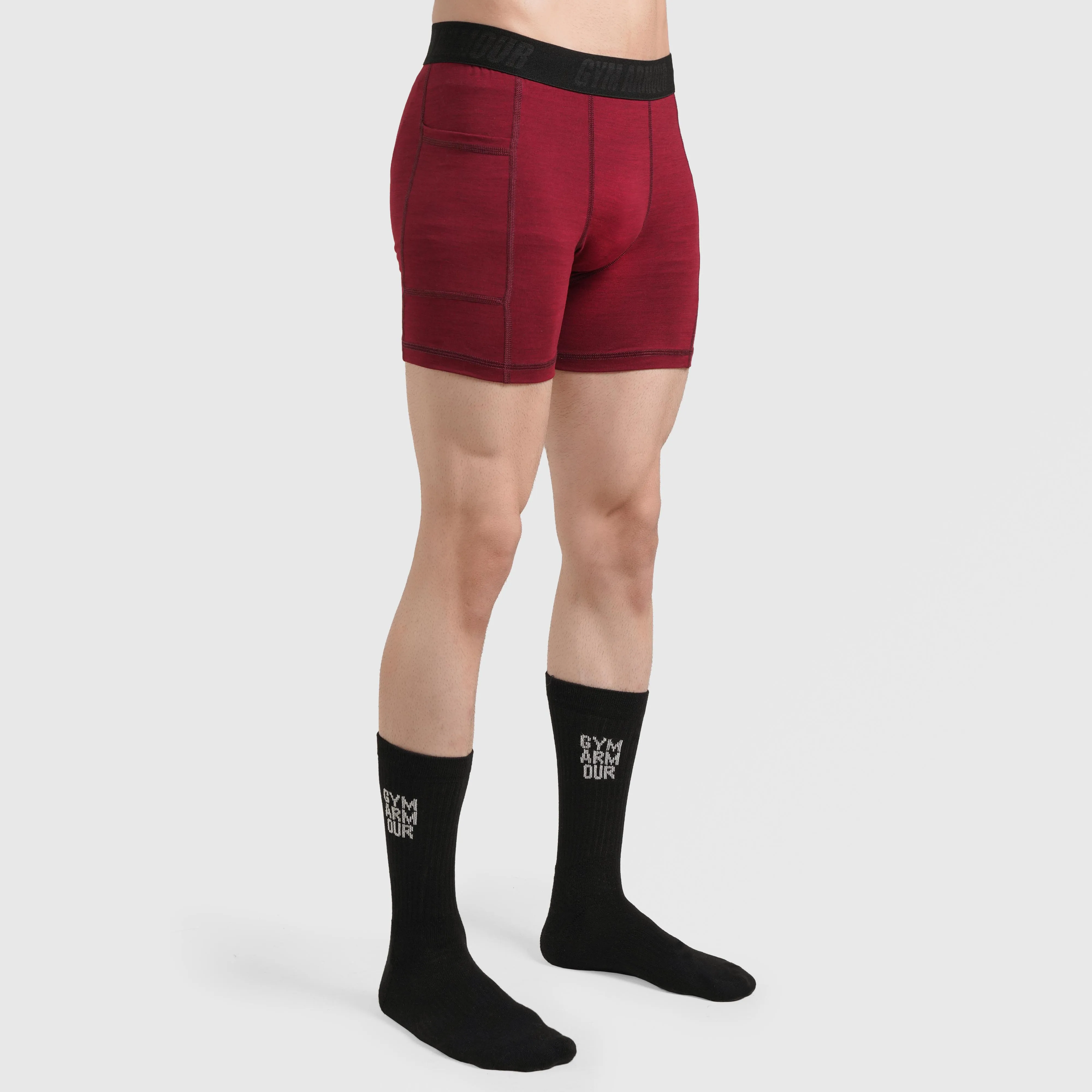 Armour Compression Boxers (MLNG-Maroon)