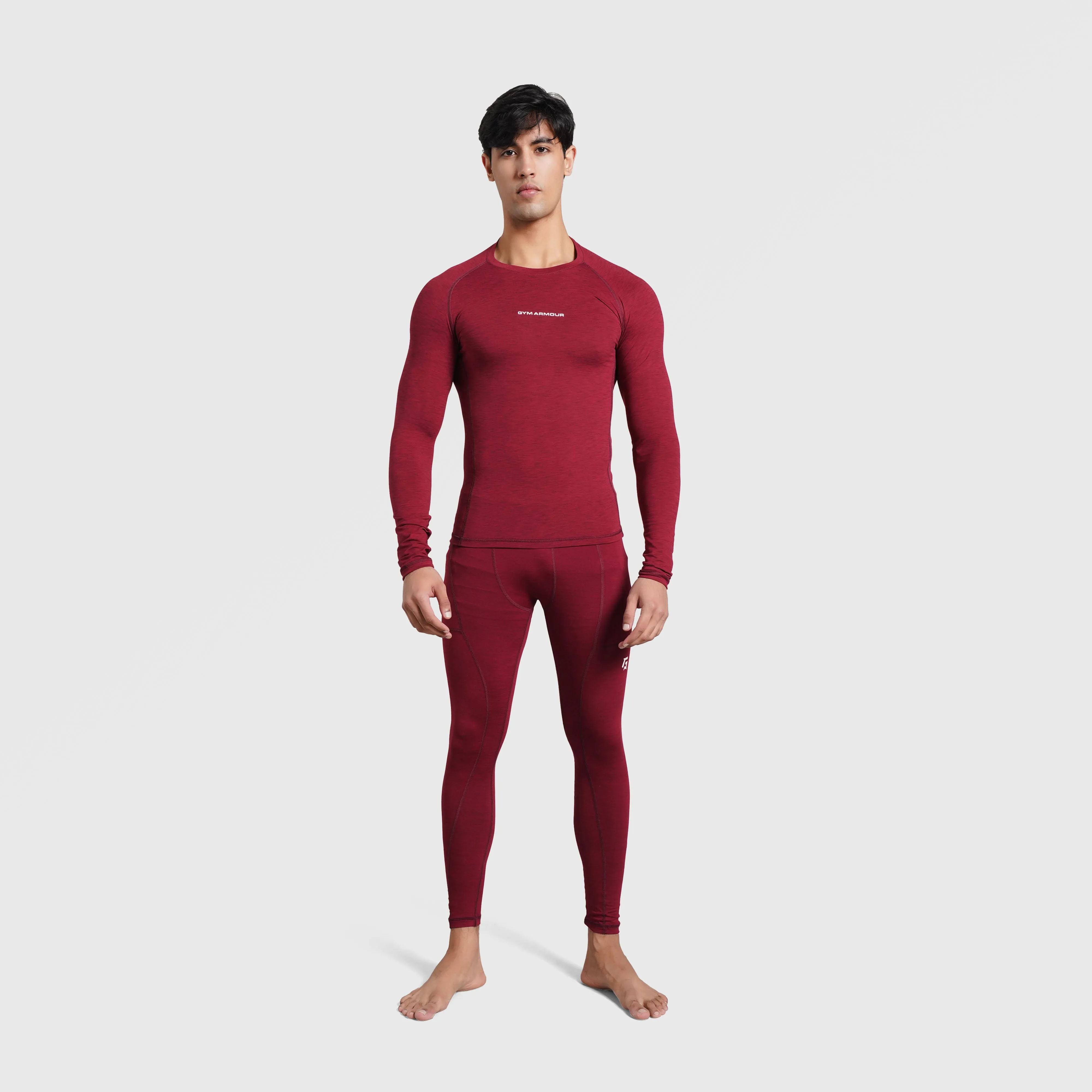 Armour Compression Pants (MLNG-Maroon)