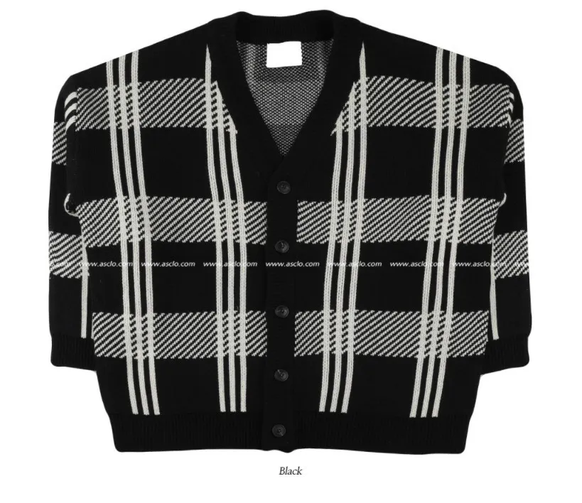 ASCLO  |Other Plaid Patterns Unisex Long Sleeves Oversized Sweaters