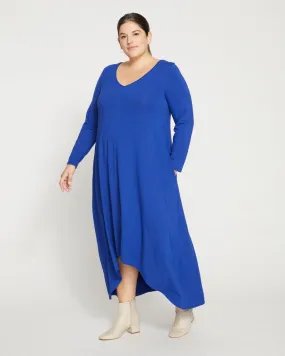 Athena Long Sleeve Divine Jersey Dress - Sapphire