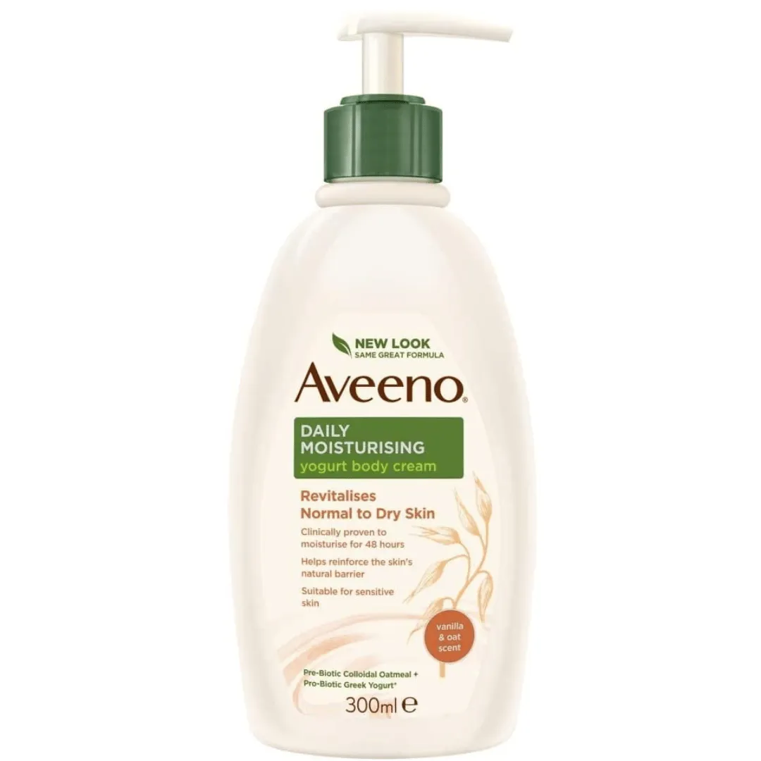 AVEENO Crème Corporelle Hydratante Quotidienne au Yaourt Parfum Abricot & Miel 300ml