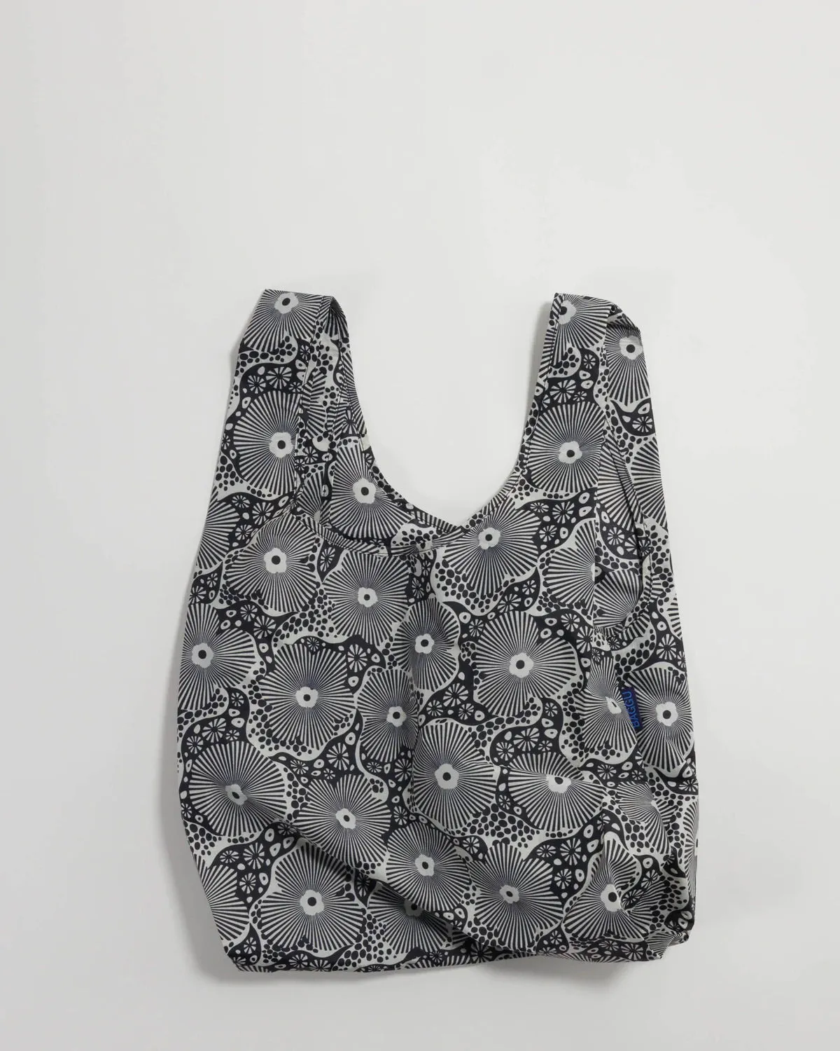 Baggu: Woodblock Floral Black Reusable Bag