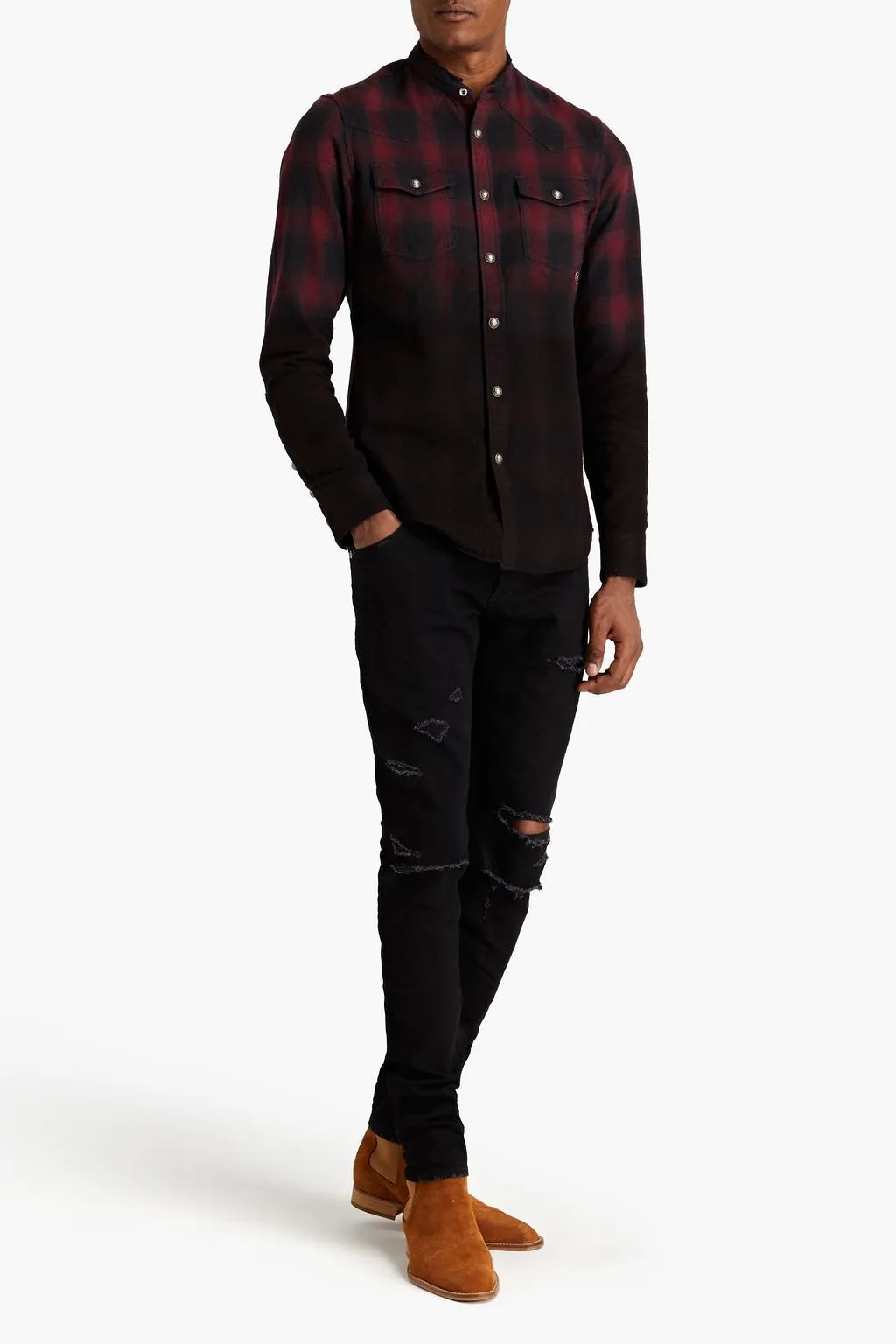 BALMAIN  |Other Plaid Patterns Street Style Long Sleeves Cotton Logo