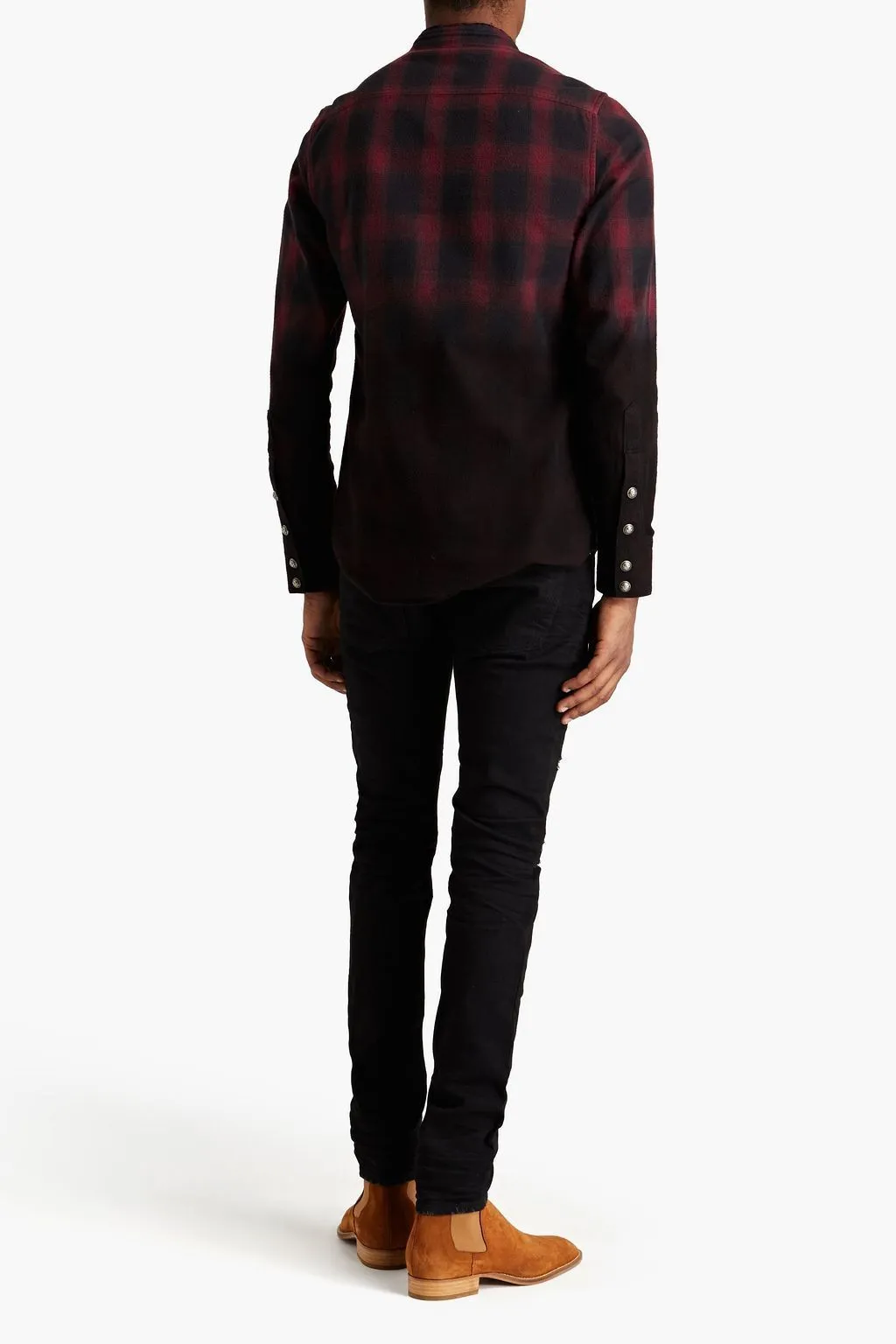 BALMAIN  |Other Plaid Patterns Street Style Long Sleeves Cotton Logo