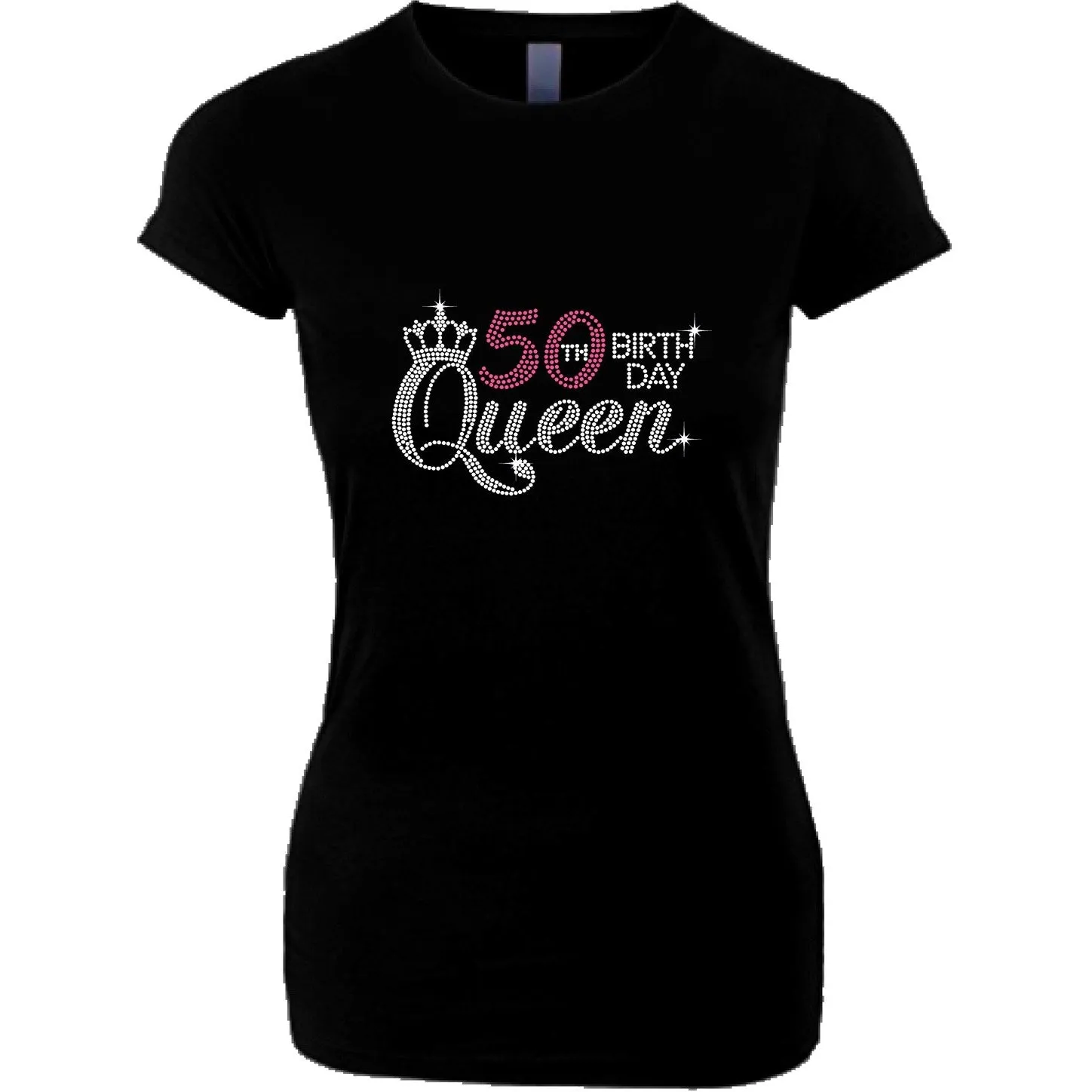 Birth Day Queen Rhinestone Bling T-Shirt