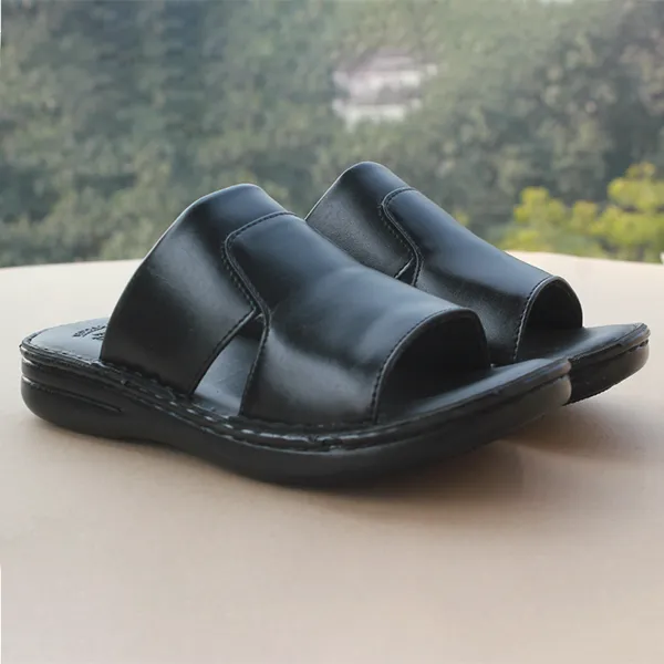 Black medicated slippers