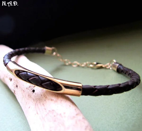 Braided Leather Bracelet for Men - Mens Gift