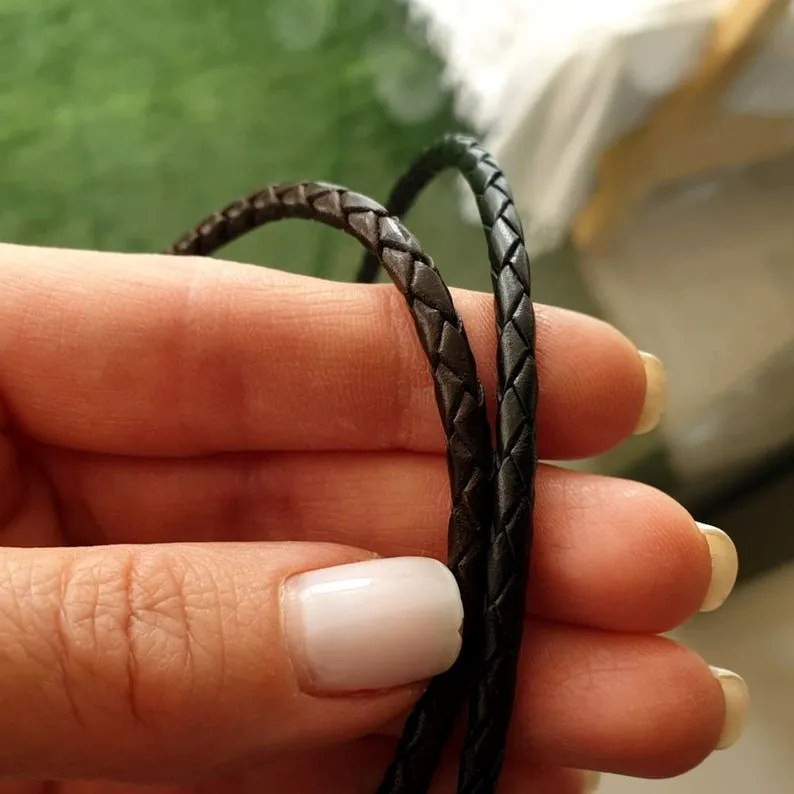 Braided Leather Bracelet for Men - Mens Gift