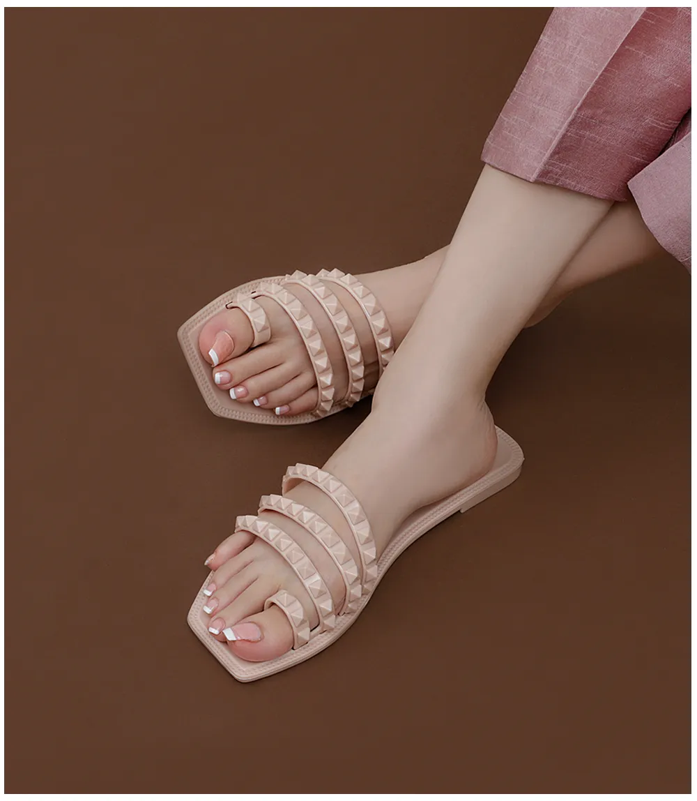 BW7667-BEIGE-Women Casual Slipper