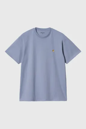 Carhartt Wip S/s Chase T-shirt Celeste Uomo