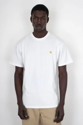 Carhartt Wip T-shirt S/s Chase Bianco Uomo