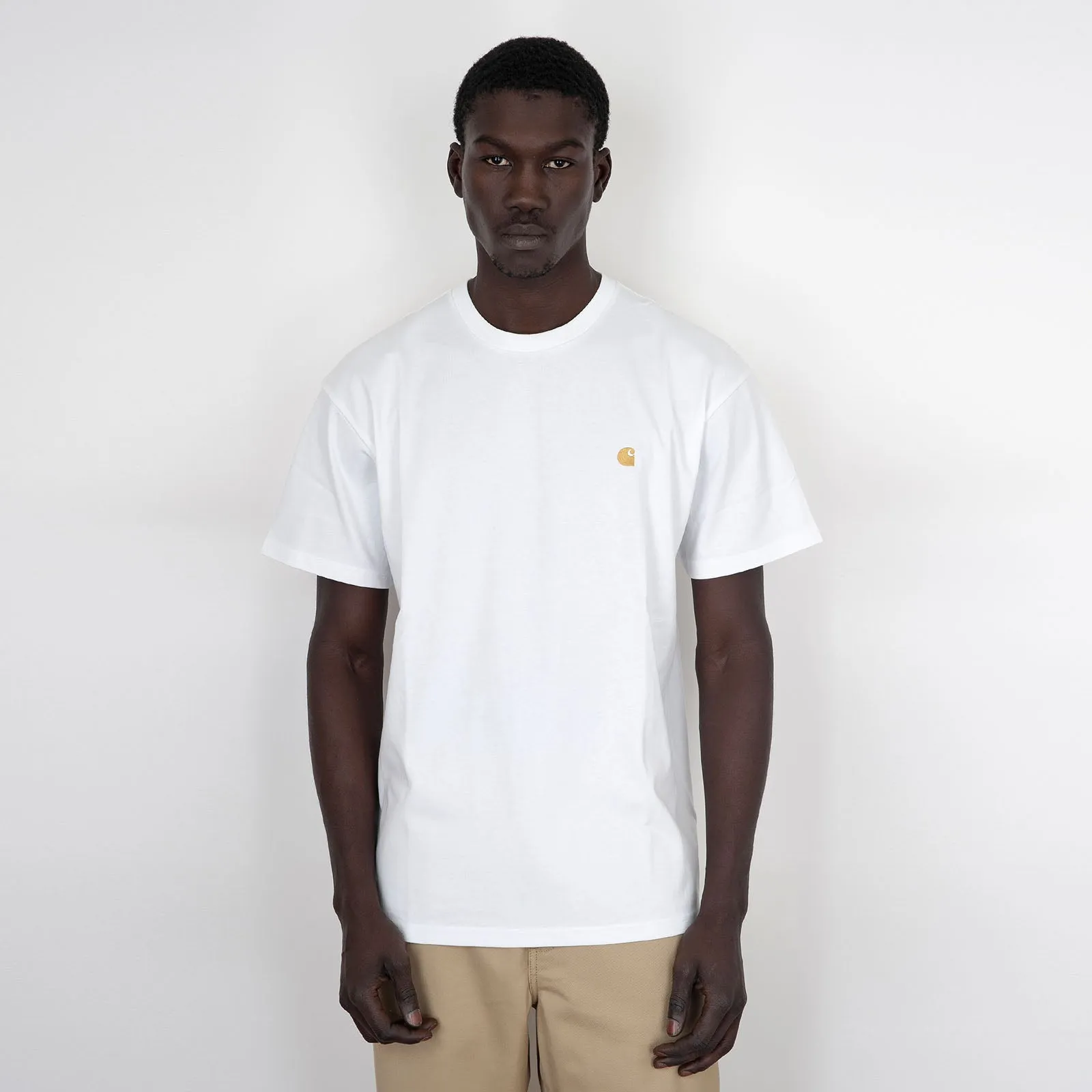 Carhartt Wip T-shirt S/s Chase Bianco Uomo