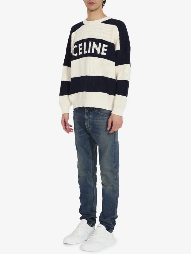 CELINE  |Unisex Plain Logo Luxury Sweaters