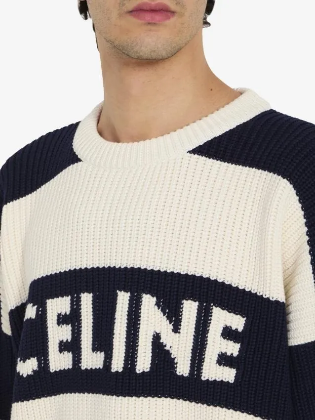 CELINE  |Unisex Plain Logo Luxury Sweaters