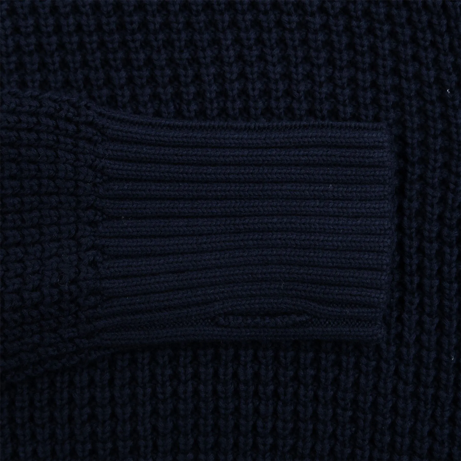 Chunky Knit Pima Cotton Sweatshirt Deep Navy - SS24