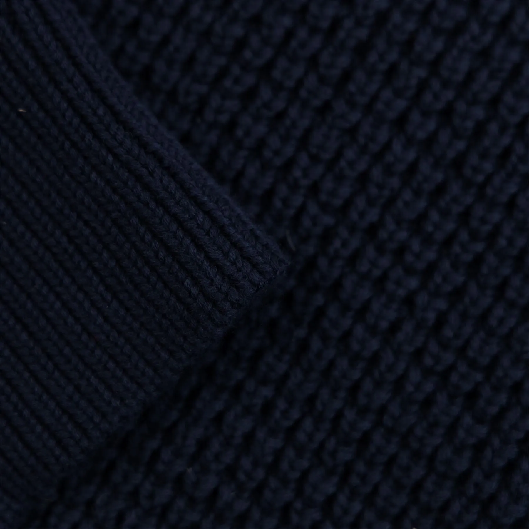 Chunky Knit Pima Cotton Sweatshirt Deep Navy - SS24