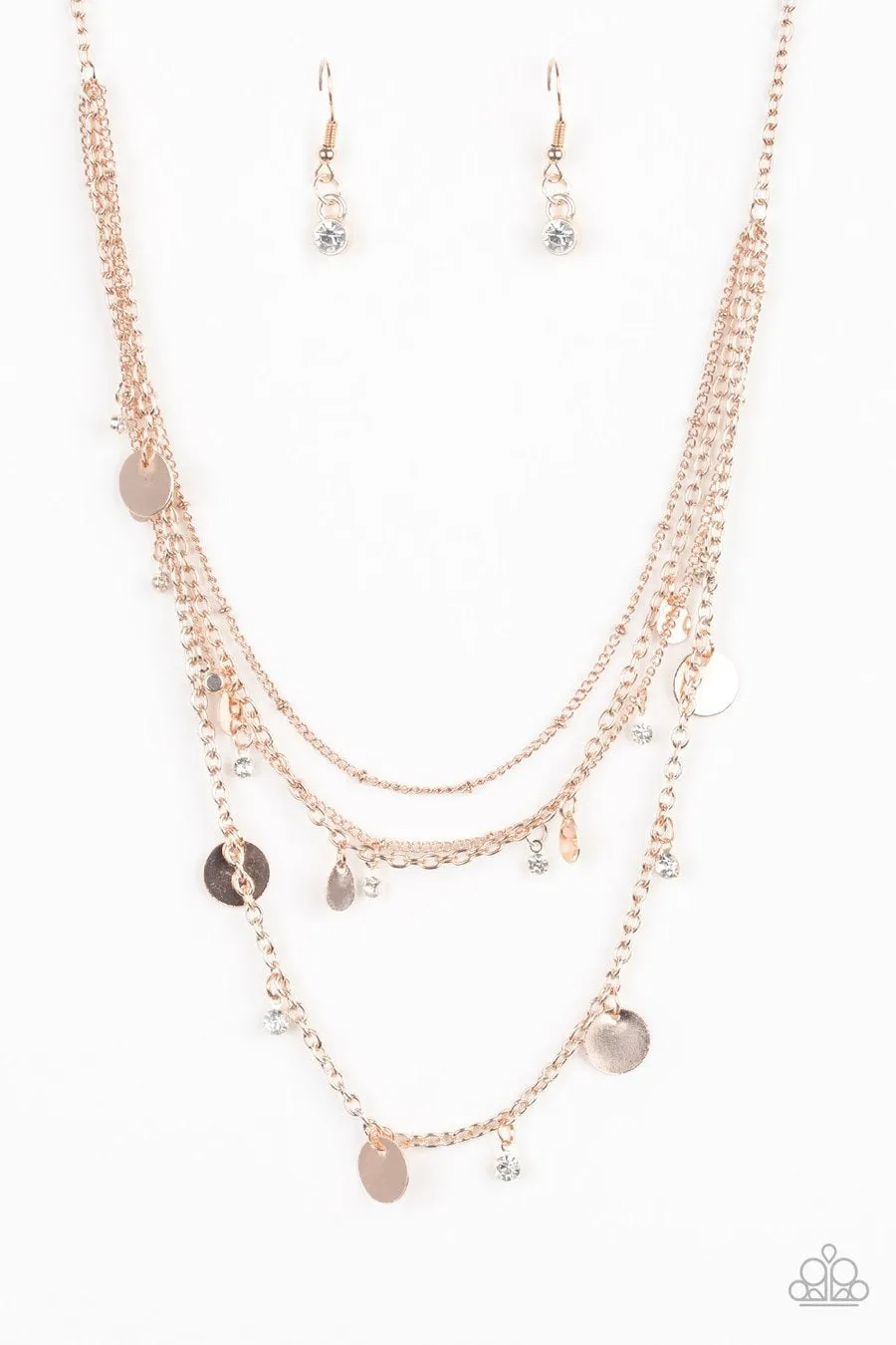 Classic Class Act - rose gold - Paparazzi necklace