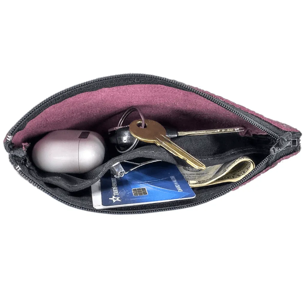 Cloud Dragon Leather Zip Wristlet Pouch