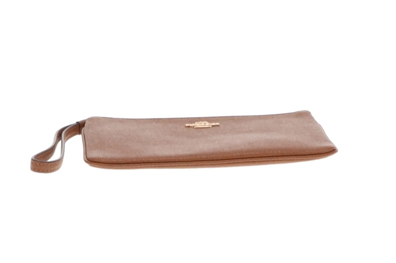 Coach Tan Cross Grain Leather Wristlet