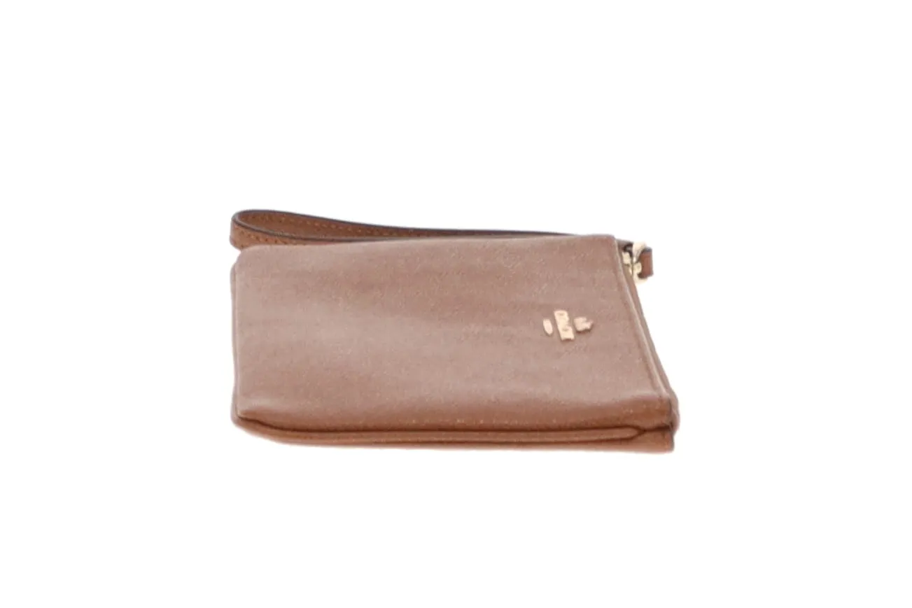 Coach Tan Cross Grain Leather Wristlet