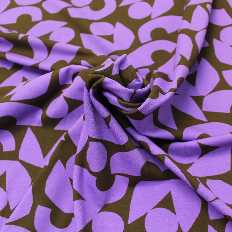 Cotton Elastane Jersey - Sweetie - Brown and Purple