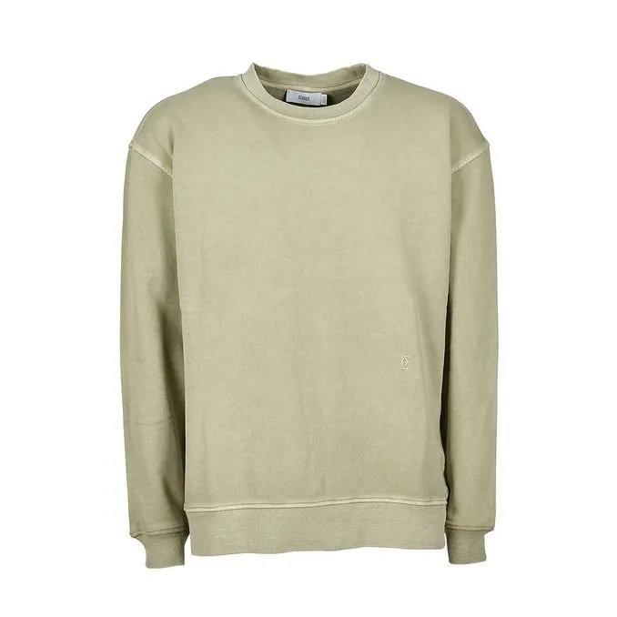 CREWNECK SWEATSHIRT SEWED LOGO Man Green Bark