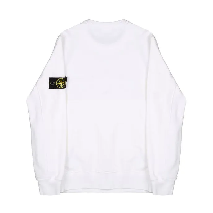 CREWNECK SWEATSHIRT WITH ZIP KANGAROO POCKET Kids White