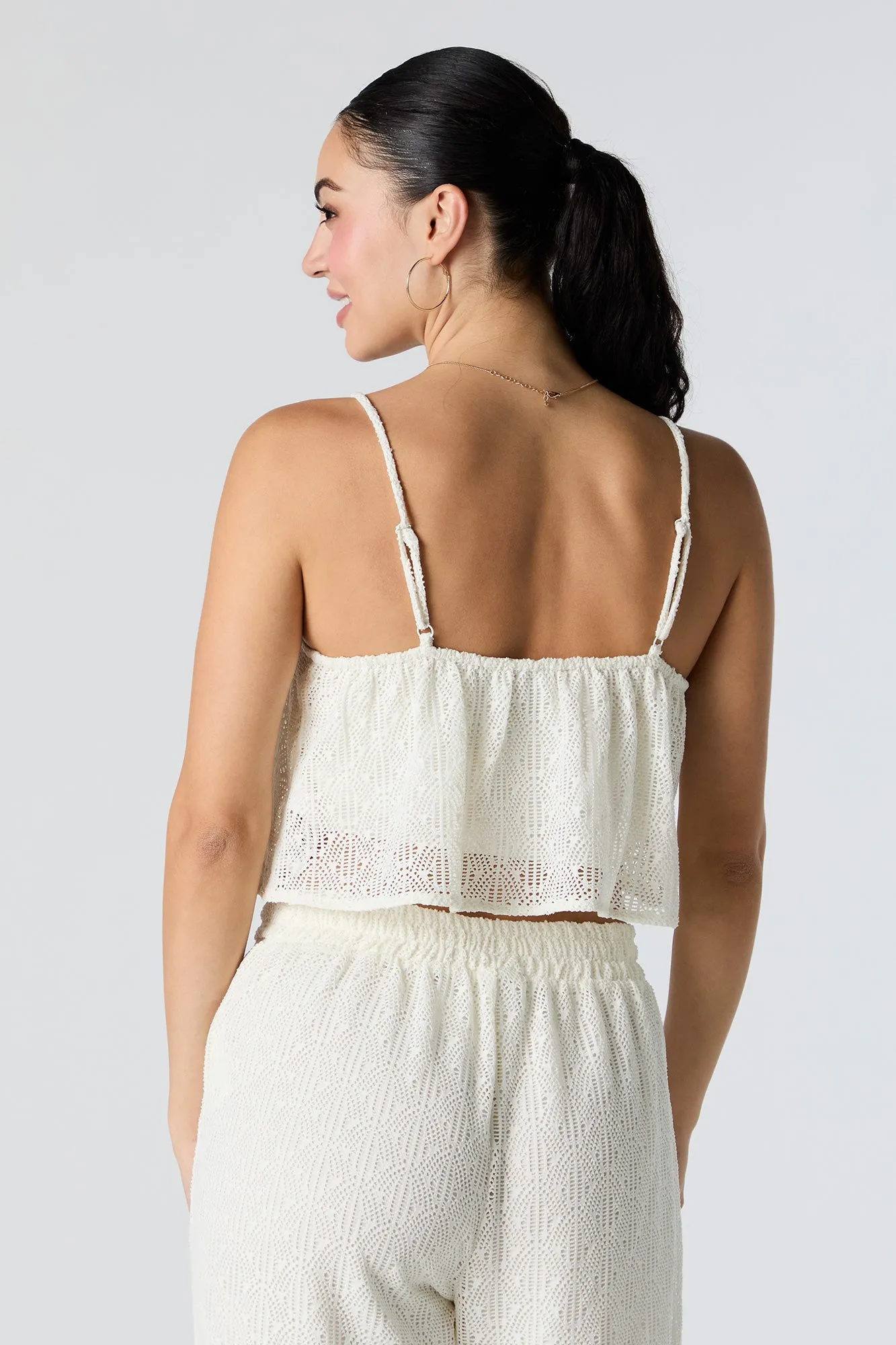 Crochet Flounce Tank