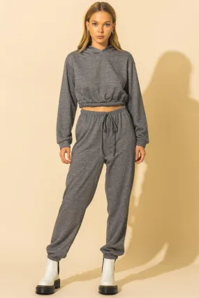 Cropped Sweatshirt Set