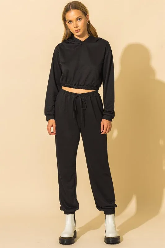 Cropped Sweatshirt Set