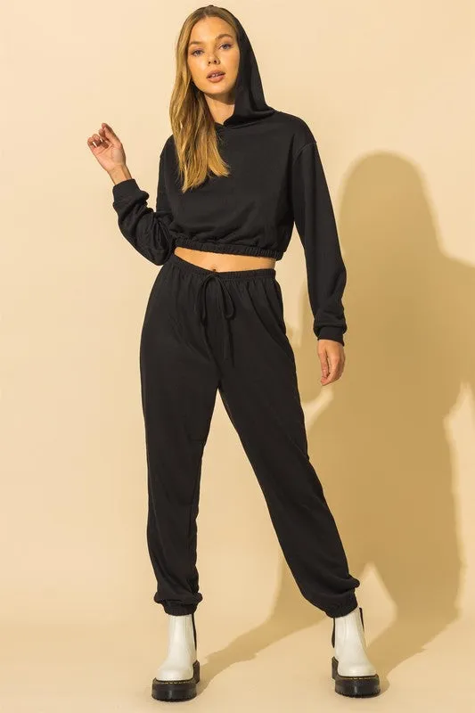 Cropped Sweatshirt Set