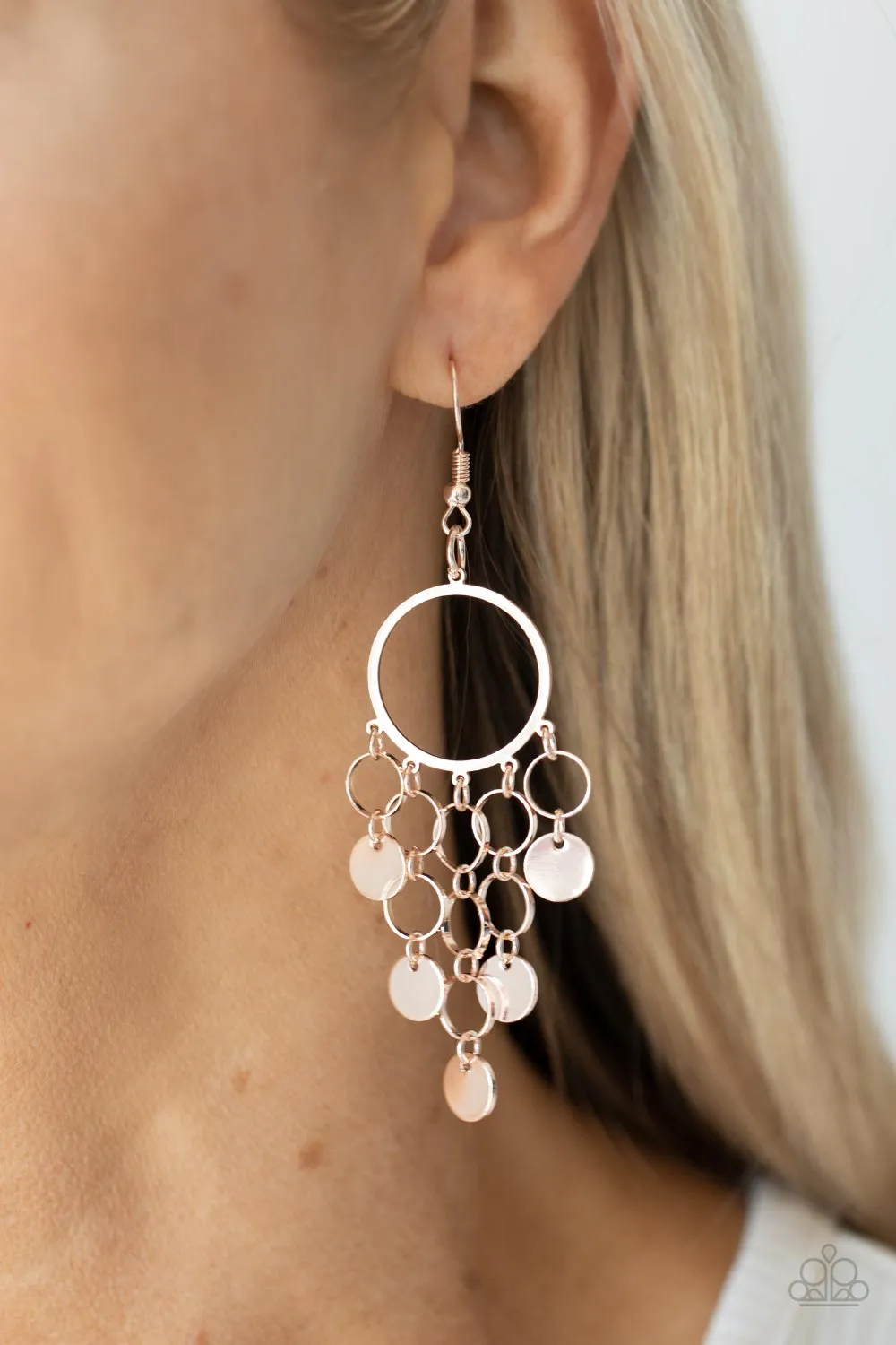 Cyber Chime - Rose Gold Earring