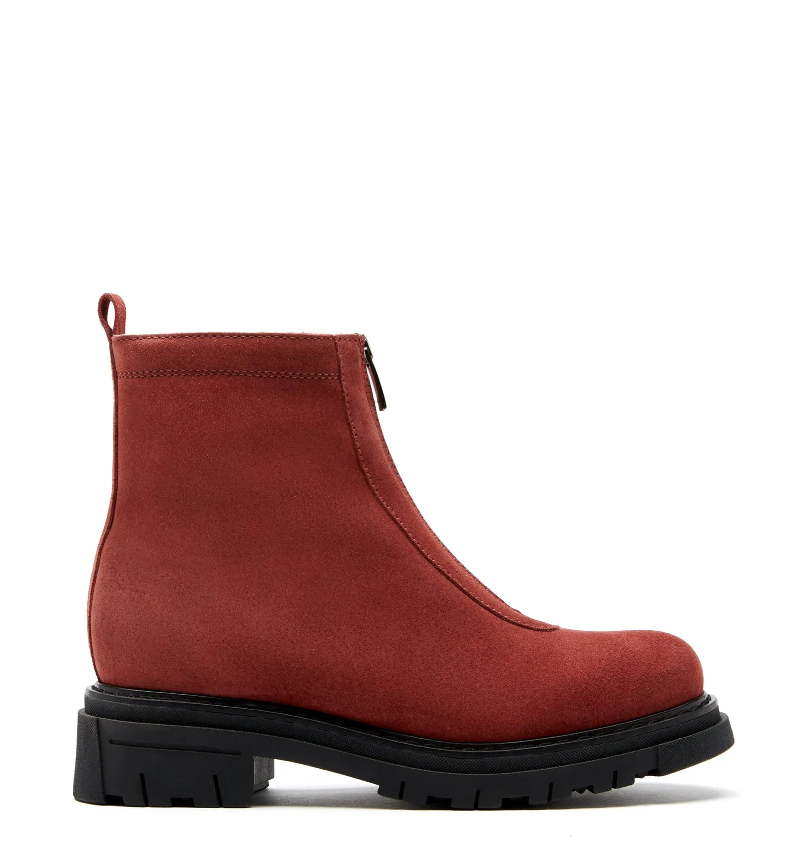 DEON SHEARLING-LINED SUEDE BOOTIE