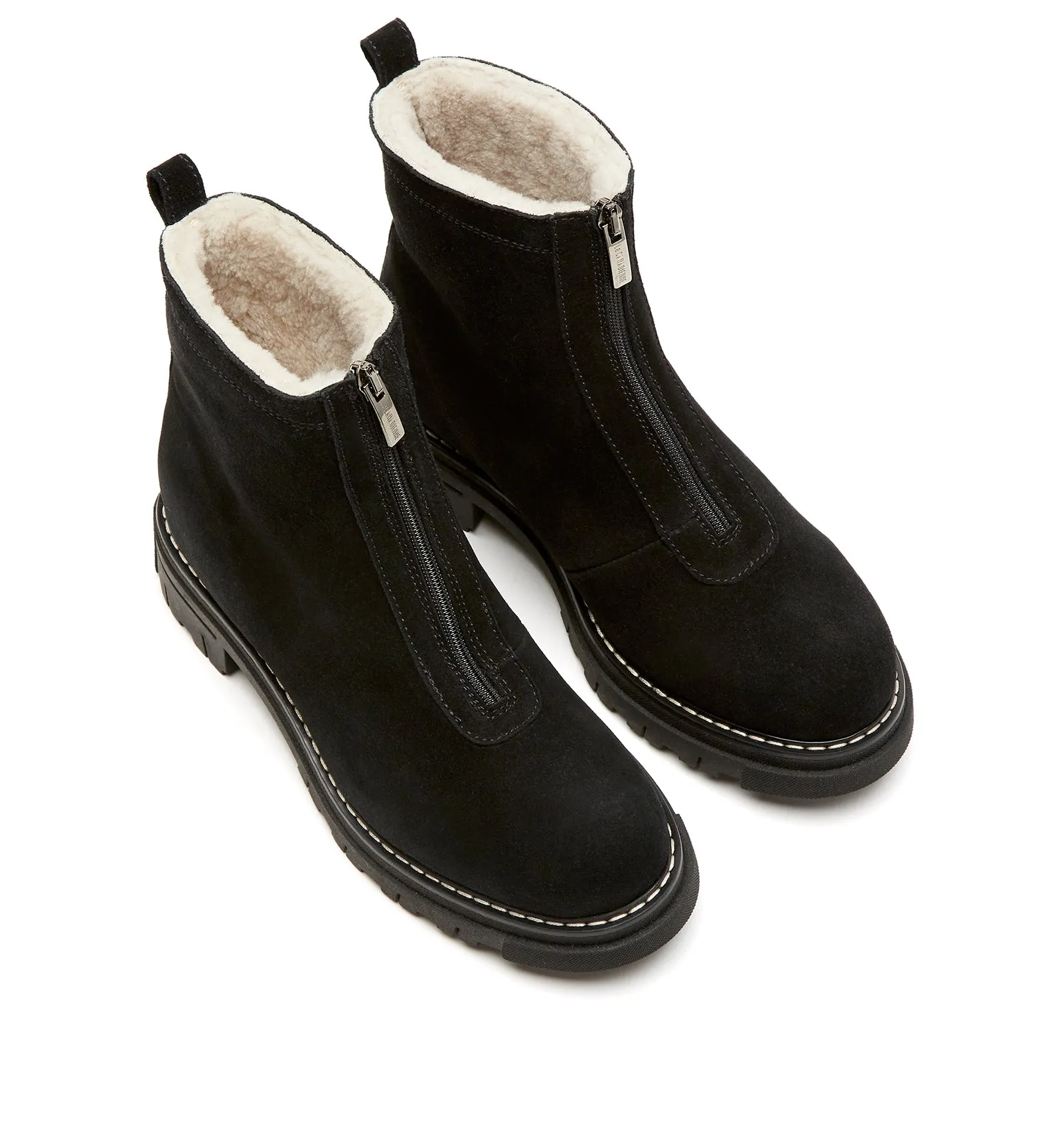 DEON SHEARLING-LINED SUEDE BOOTIE