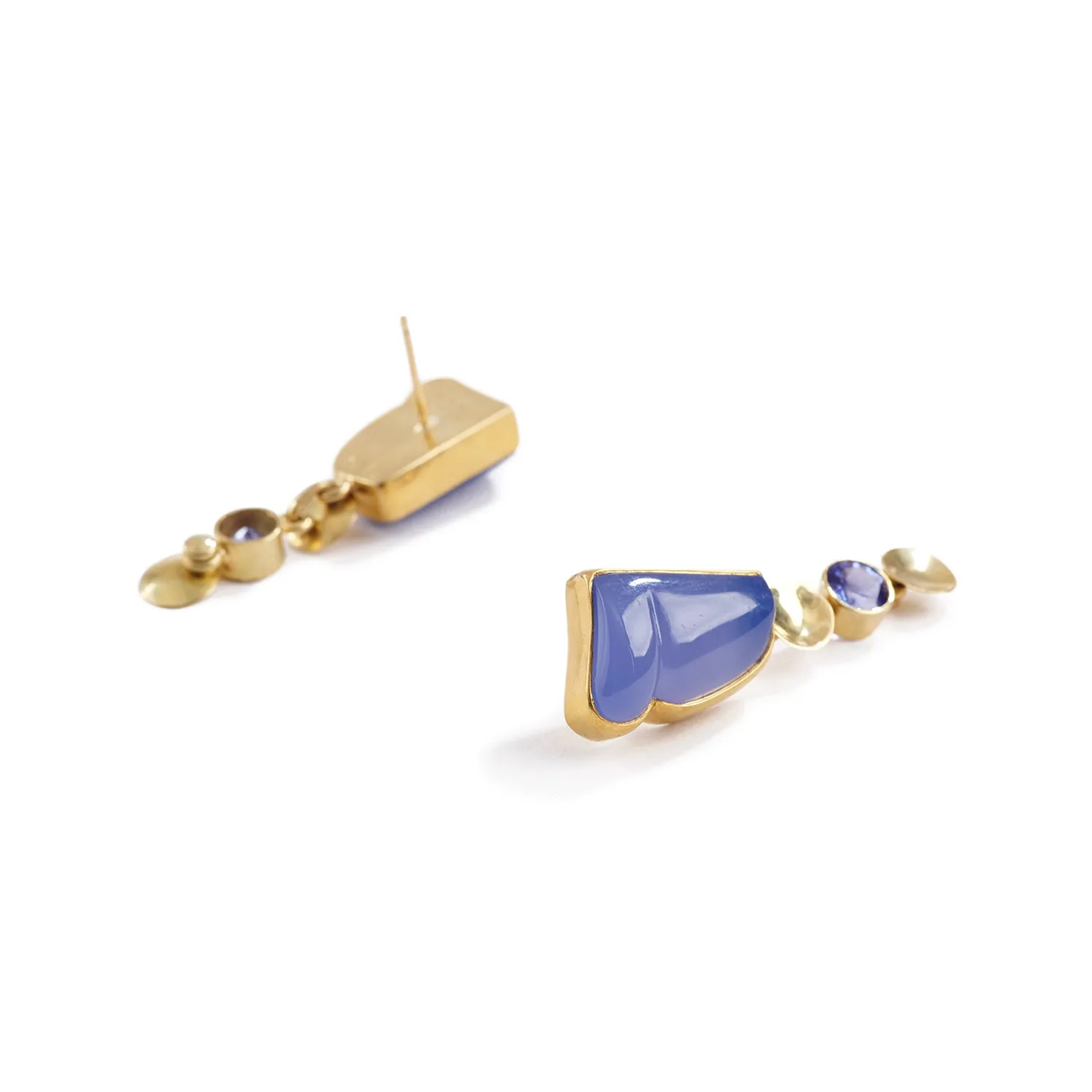 Earrings in Chalcedony