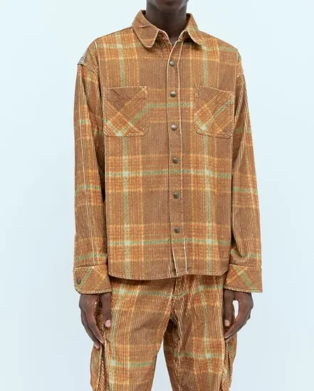 ERL  |Other Plaid Patterns Street Style Long Sleeves Shirts