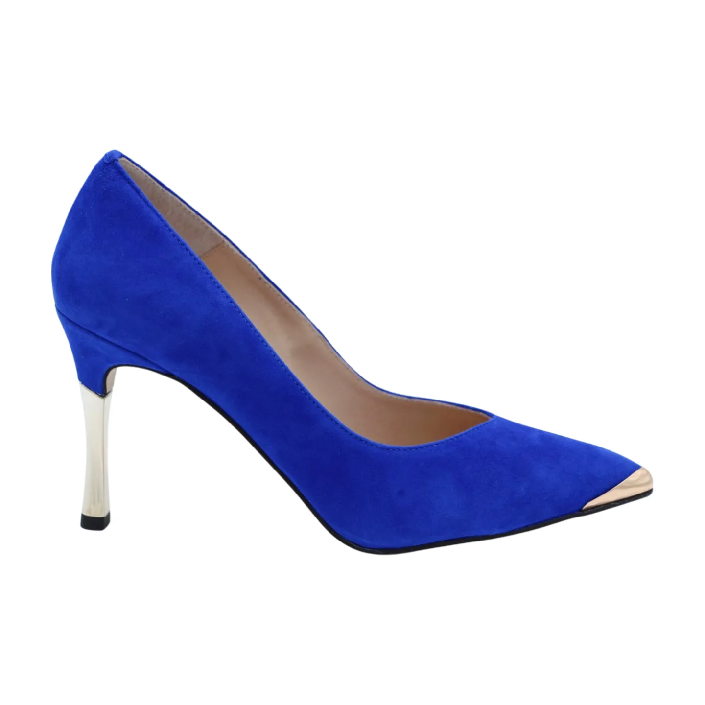 FABUCCI Royal Blue  Suede Pointed Toe Heels