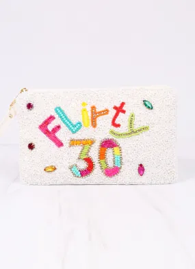 Flirty 30 Beaded Wristlet WHITE MULTI