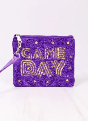 Game Day Star Wristlet PURPLE GOLD