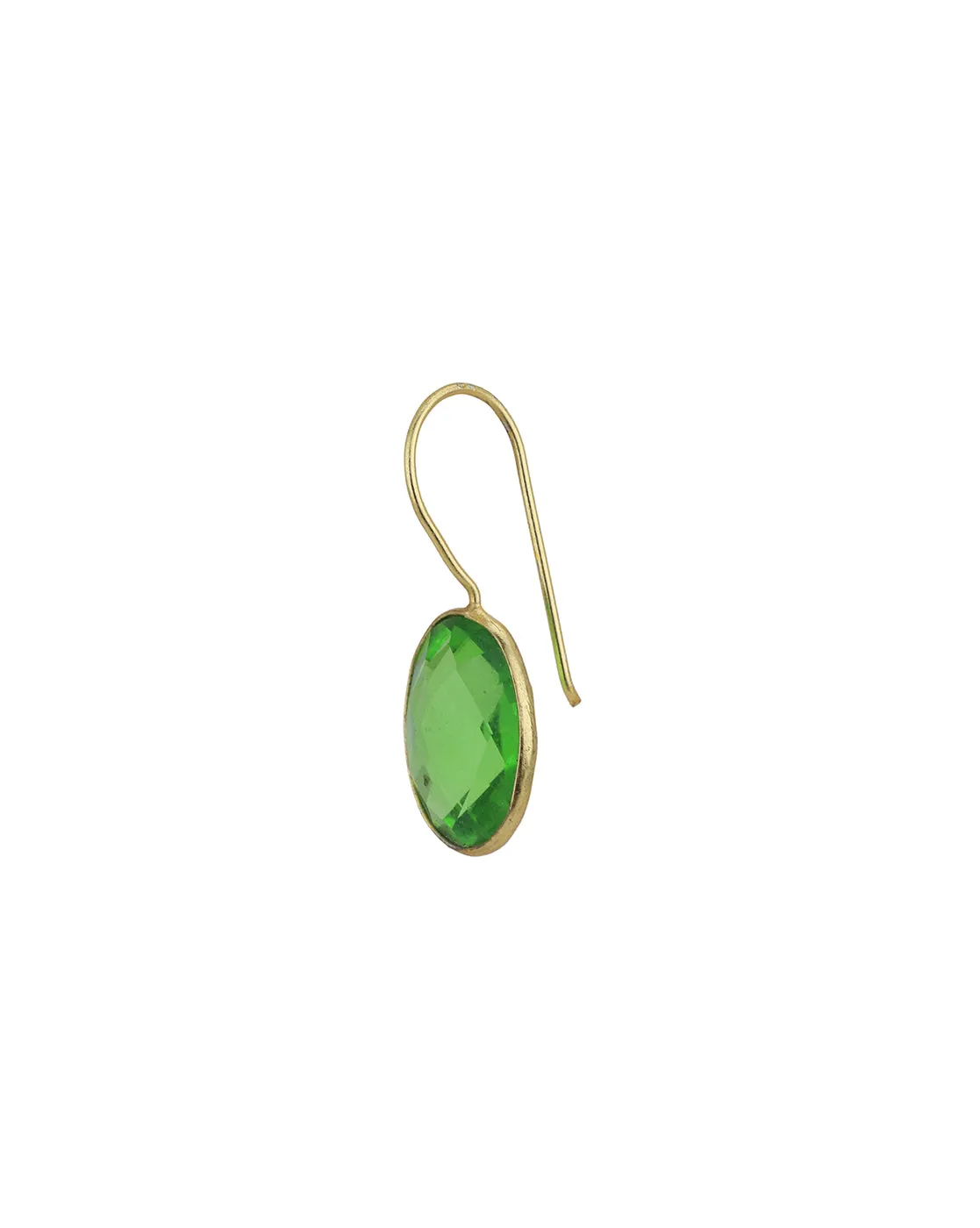 Gold Plated & Quartz Stone Stylish Drop Earring for women