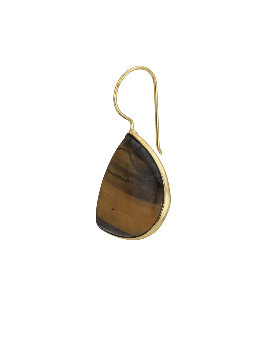 Gold Plated & Tigers Eye Stone Fancy Drop Earring for women